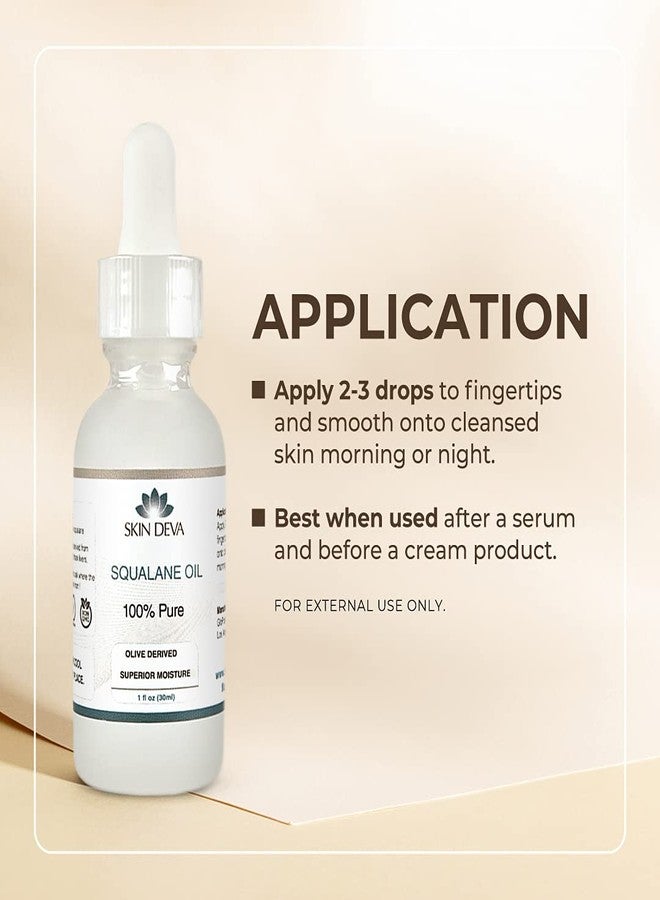 SKIN DEVA 100% Squalane Oil Pure Organic 1 oz Face Oil Plant Light Weight Non Greasy, Moisturizing Beauty Oil Organic Squalane Oil For Face and For All Skin Types including Oily or Dry - Image 4